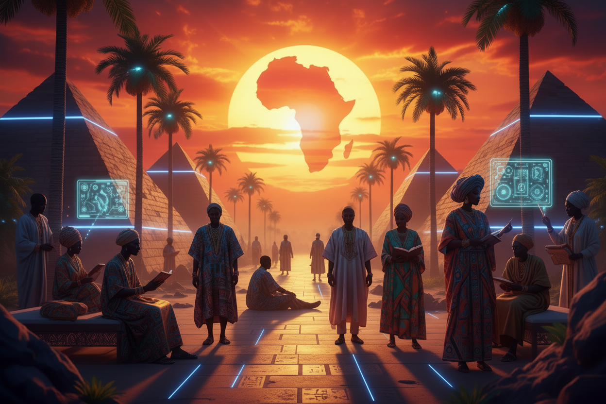 Futuristic Desert Banner without text